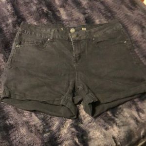 So midi black denim shorts 17
